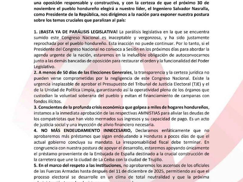 Los parlamentarios liberales sostuvieron que el Congreso está incumpliendo su deber constitucional.