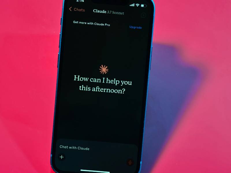 FILE — A smartphone running Anthropic’s Claude chatbot is displayed for a photograph in San Francisco, March 21, 2025. On Wednesday, Feb. 26, 2026, the Pentagon gave Anthropic assurances that it would not use the company’s AI system, Claude, for mass surveillance of Americans or autonomous drone operations, which were the start-up’s key concerns. (Kelsey McClellan/The New York Times)