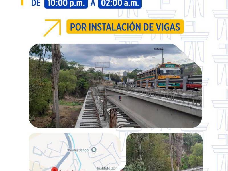 Horario: AMDC anuncia cierre total del puente Germania por instalación de vigas