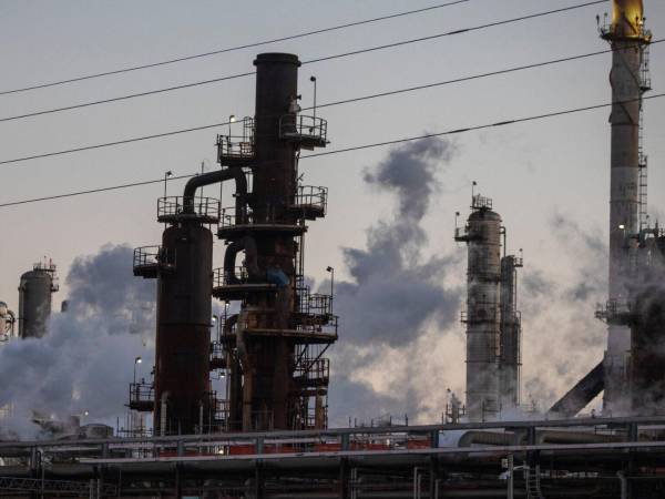 Una refinería de Chevron en Pascagoula, Mississippi.