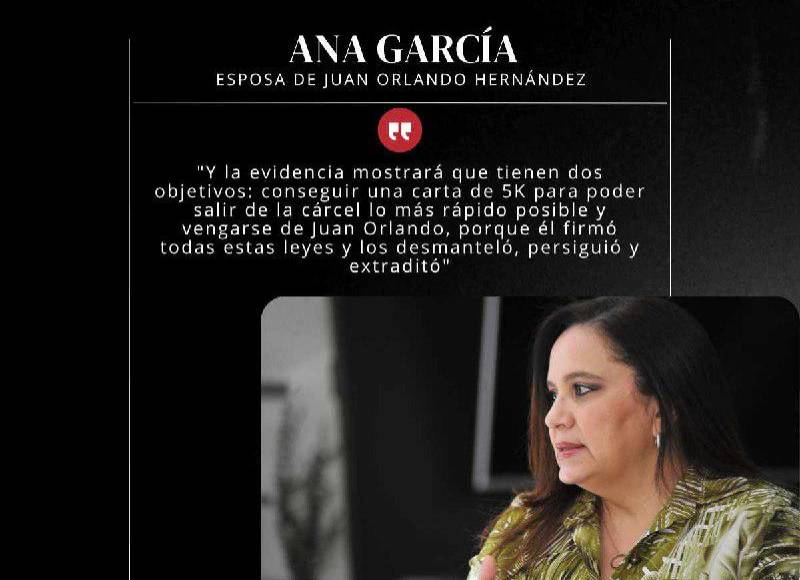 Frases de Ana García tras segundo día de juicio de Juan Orlando Hernández