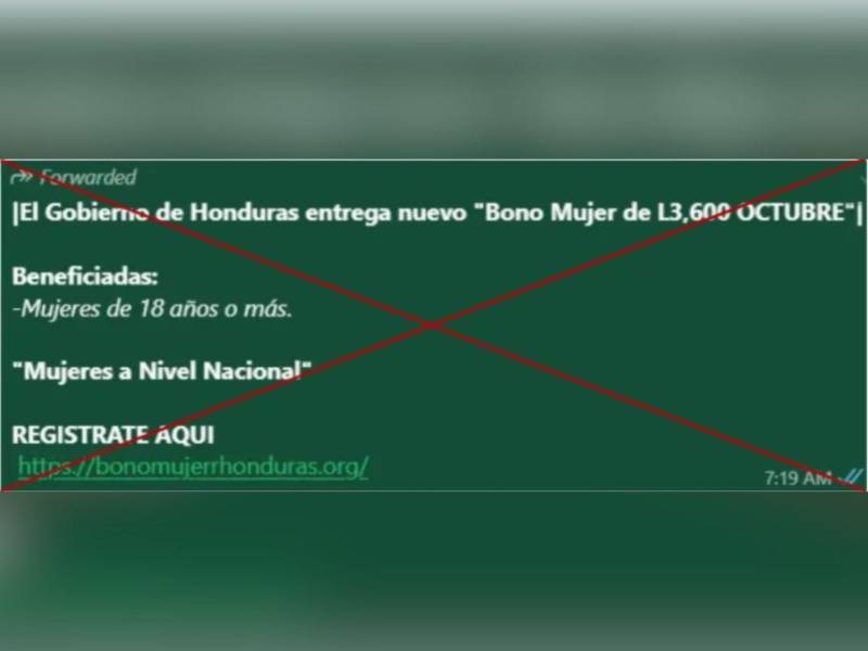 Captura de pantalla a un mensaje de WhatsApp hecha el 16 de octubre de 2025, adaptada a esta cartela.