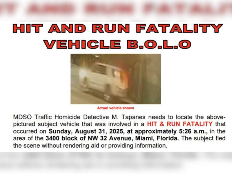 Ofrecen recompensa por conductor que causó la muerte de hondureña en Miami