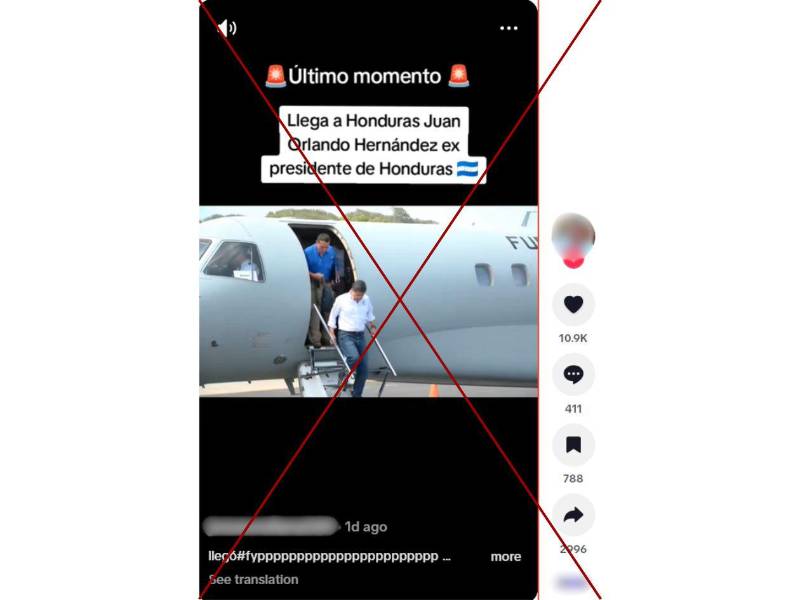 Captura de pantalla a una publicación de TikTok hecha el 16 de abril de 2026.