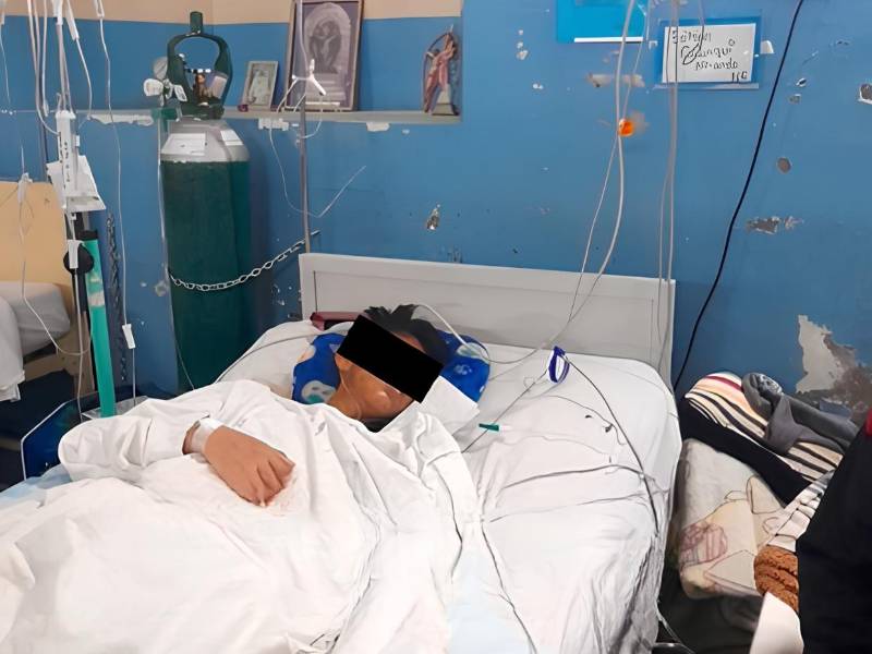 El joven fue trasladado al Hospital Escuela para recibir atención médica.