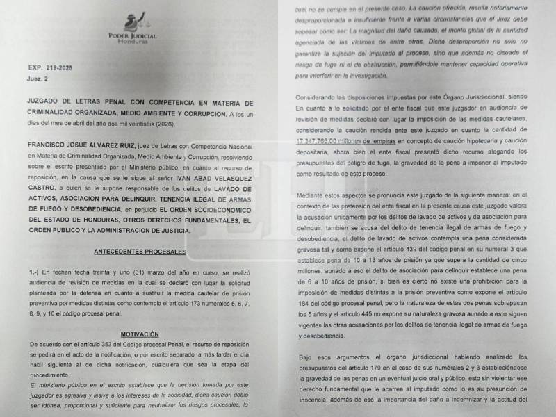 Juez revoca medida sustitutiva para Iván Velásquez; seguirá en prisión