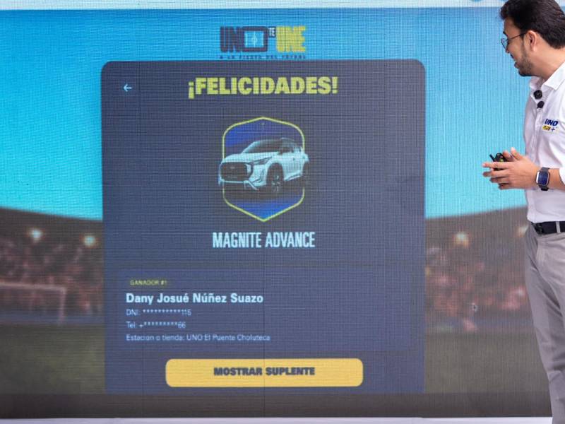 Anuncio oficial del feliz ganador Dany Josué Núñez Suazo, de la promoción mundialista UNO te une a la fiesta del fútbol.