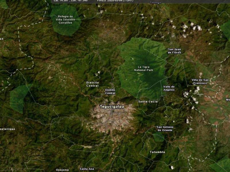 El monitoreo satelital permite identificar en tiempo real los puntos de calor en la capital, facilitando acciones preventivas ante posibles incendios forestales.