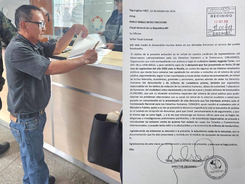 Momento donde se interpone la denuncia ante el Ministerio Público.