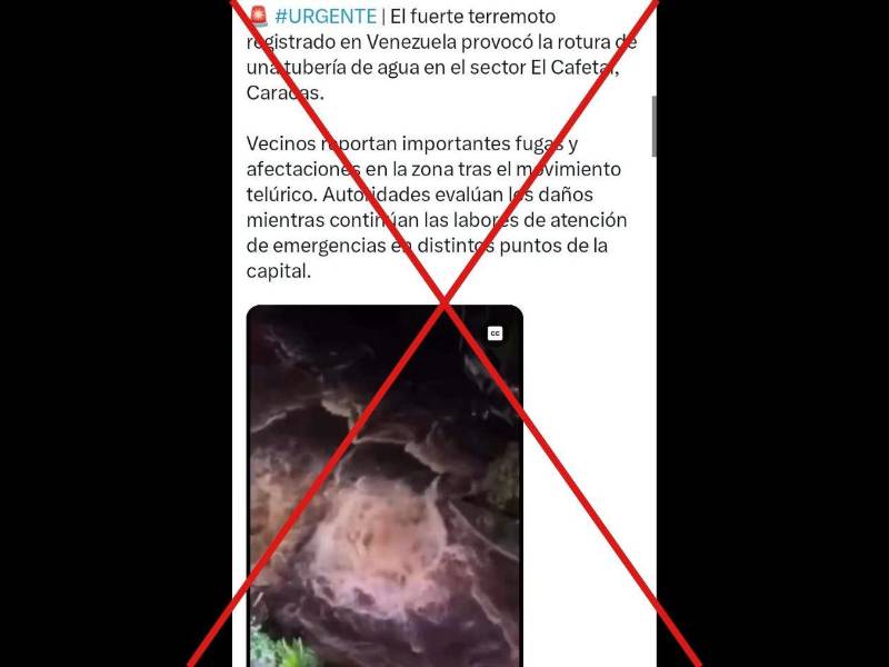 Captura de pantalla a una publicación de X hecha el 26 de junio de 2026.