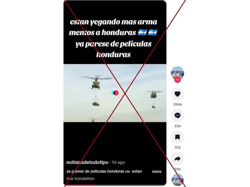 Captura de pantalla a una publicación de TikTok hecha el 15 de enero de 2026.