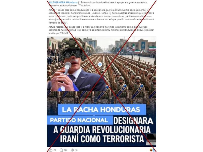 Captura de pantalla a una publicación de Facebook hecha el 7 de abril de 2026.