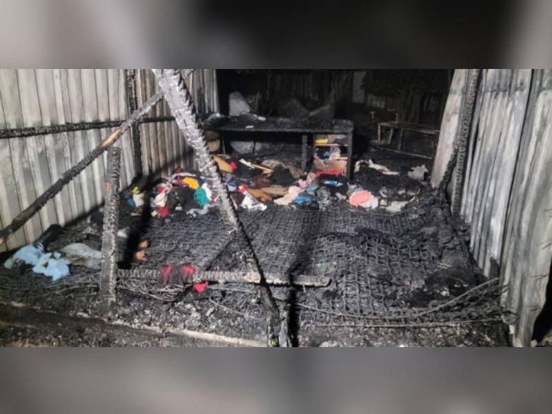 La casa quedó completamente destruida.