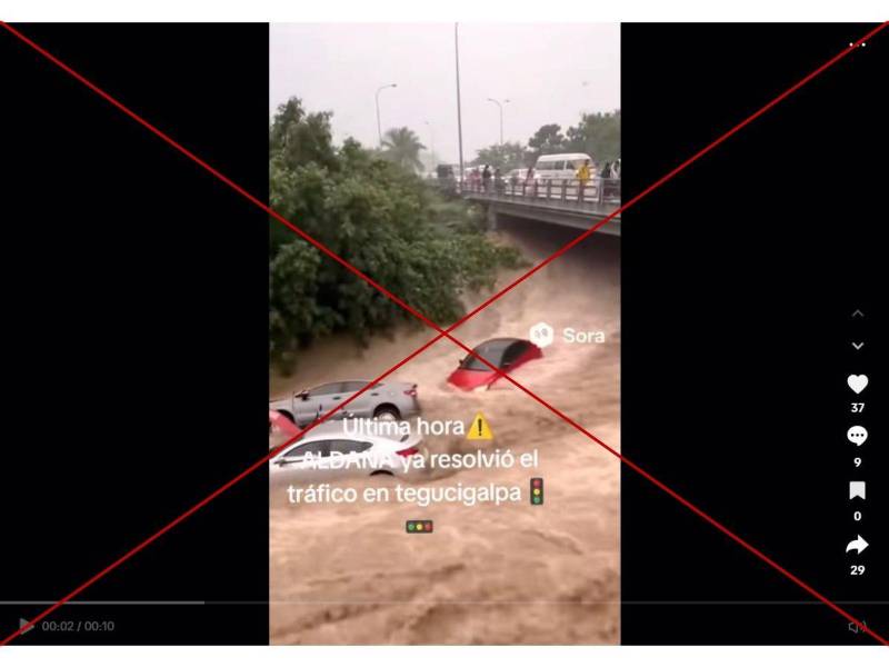 Captura de pantalla a una publicación de TikTok hecha el 20 de octubre de 2025.