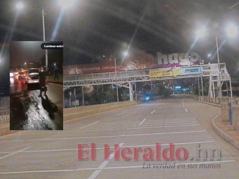 Profundo bache en el Bulevar Suyapa causa daños en varios vehículos en una sola noche