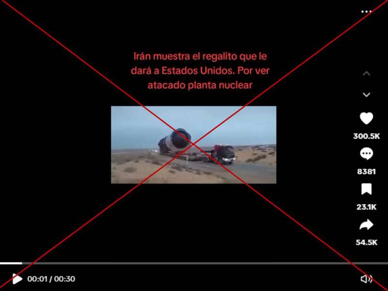 Captura de pantalla a una publicación de TikTok hecha el 25 de junio de 2025.