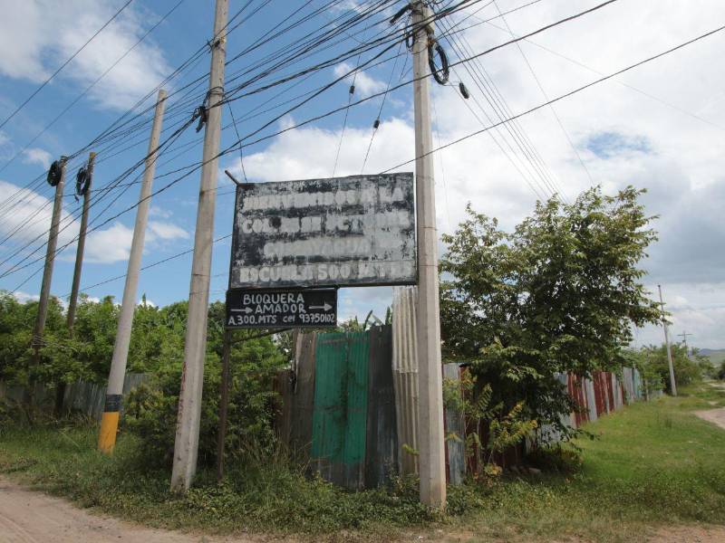 Entrada de la colonia 25 de octubre en Comayagua.