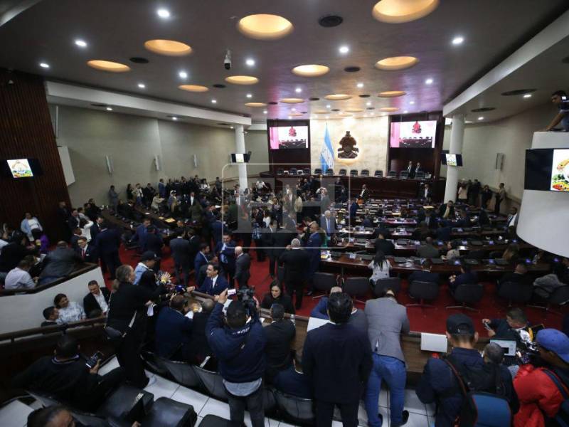 Todo listo para el inicio de la sesión en el Congreso Nacional.