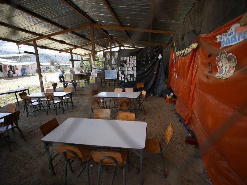 En esta galera es donde reciben clases los niños de la comunidad San Francisco de Asís.