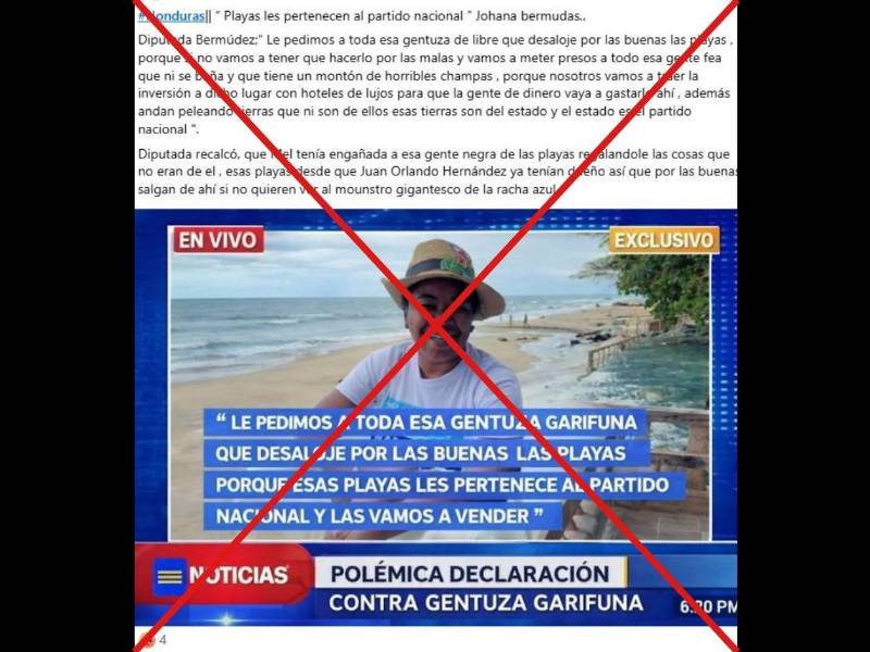 Captura de pantalla a una publicación de Facebook hecha el 8 de julio de 2026.