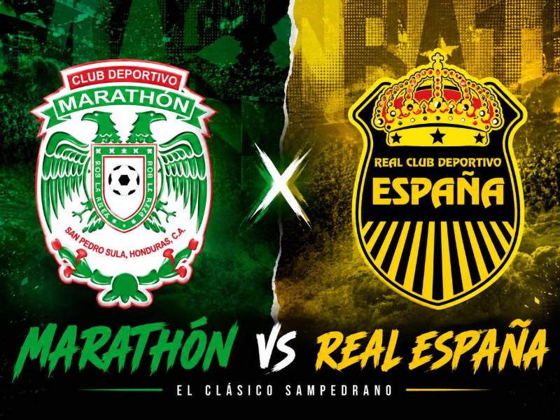 Marathón y Real España se enfrentan en el estadio Yankel Rosenthal.