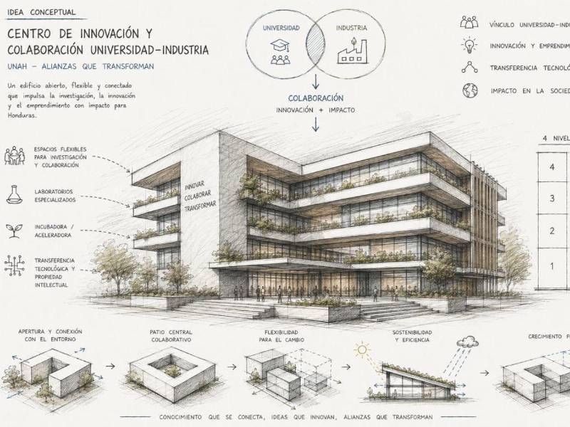 El centro contará con laboratorios de prototipado, espacios para incubación de emprendimientos.