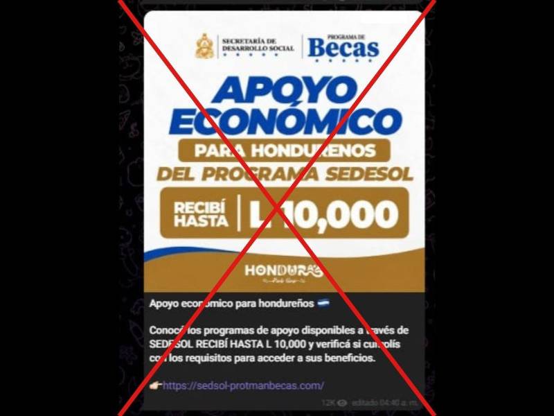 Captura de pantalla a un mensaje de Telegram, hecha el 21 de octubre de 2026.