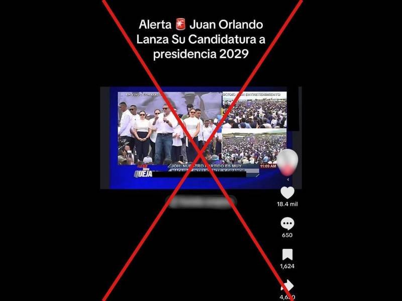 Captura de pantalla a una publicación de TikTok hecha el 27 de julio de 2026.