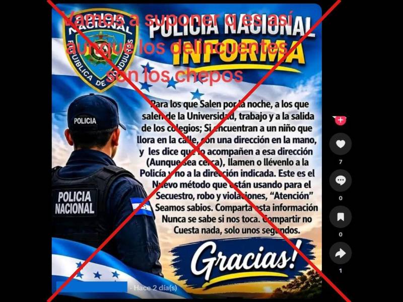 Captura de pantalla a una publicación de TikTok, hecha el 26 de octubre de 2026.