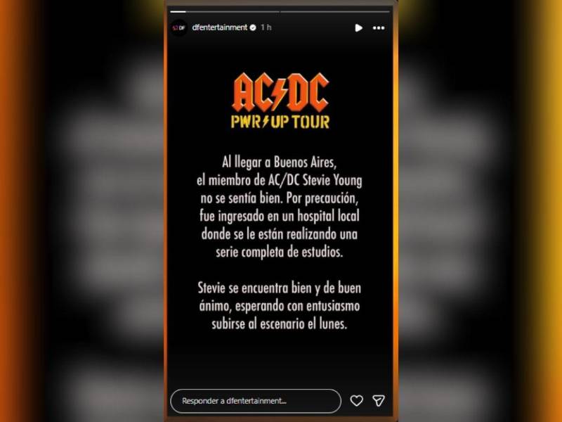 El mensaje fue puntual: Stevie se encuentra bien y de buen ánimo, esperando con entusiasmo subir al escenario el lunes, con lo que dejaron en claro que las presentaciones siguen en pie sin modificaciones en el cronograma.