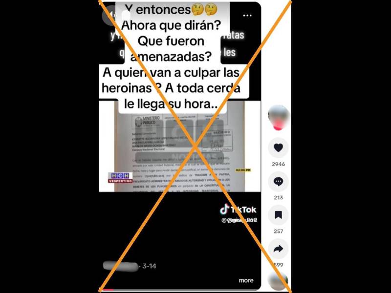 Captura de pantalla a una publicación de TikTok hecha el 23 de abril de 2026.