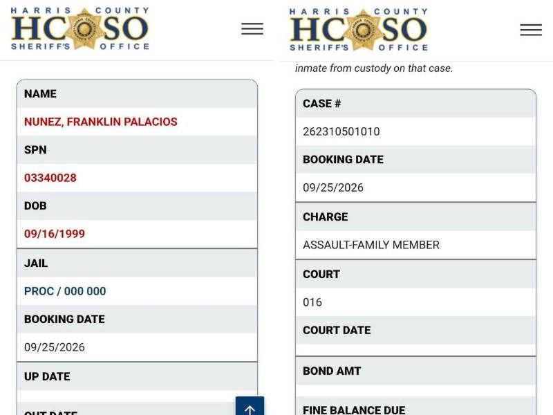 Franklyn Núñez Palacios, conocido como “La Tafloo”, fue detenido en Houston.