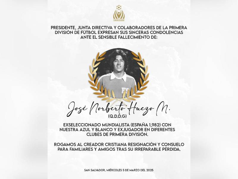 Muere “el Pájaro” Huezo, exmundialista de El Salvador en España 82