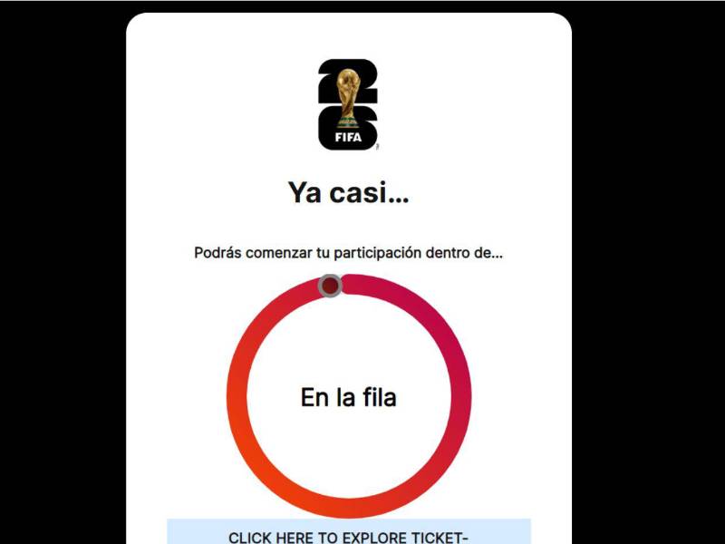 La sala de espera en la página de la FIFA.