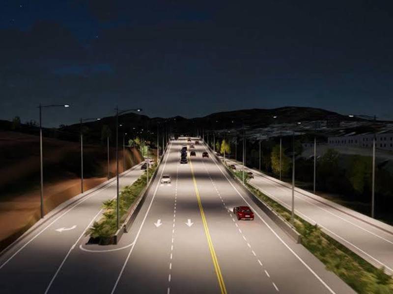 Render digital del proyecto de ampliación de la carretera hacia Valle de Ángeles. El diseño de esta obra y la supervisión técnica fueron delegados a la firma ACI.