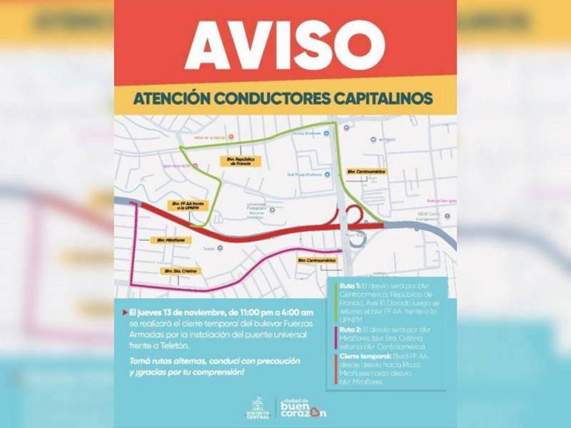 Esta es la calle que permanecerá cerrada.