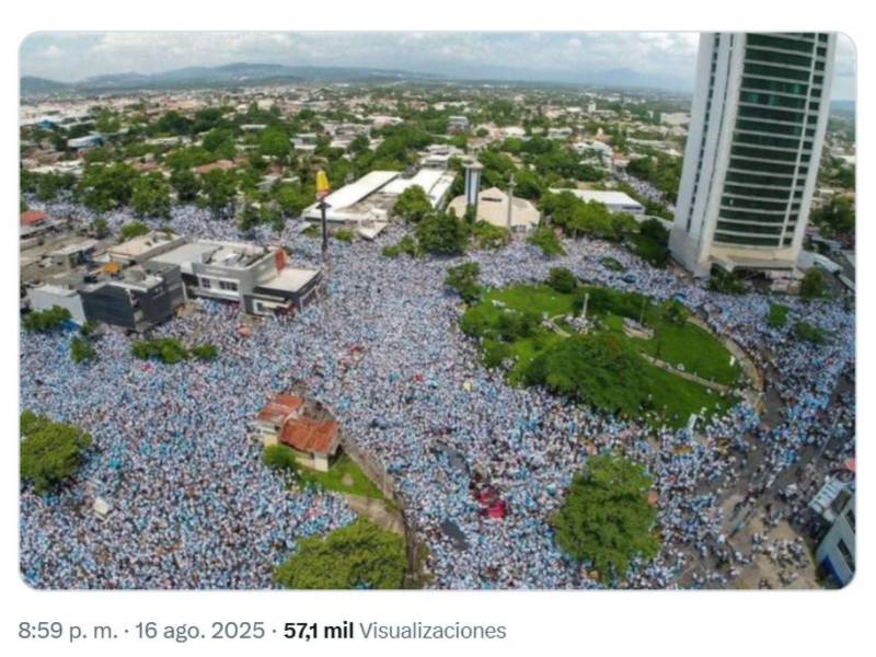 Captura de pantalla a una publicación de X hecha el 18 de agosto de 2025.