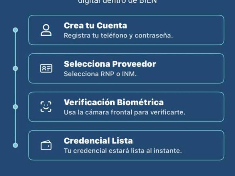 Para portar los doumentos de forma digital debe registrarse en la Billetera Nacional de Identificación.