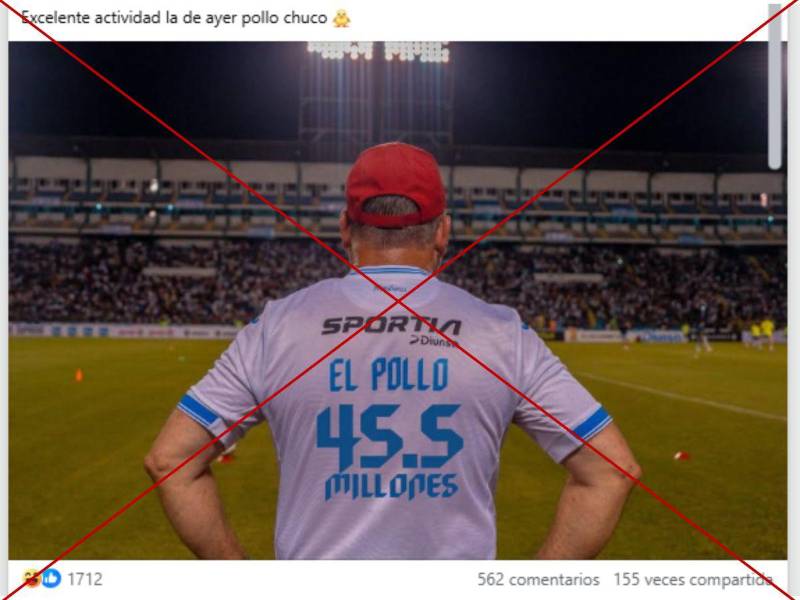 Cuidado con esta imagen de Roberto Contreras con la camisa de 45.5 millones, está manipulada
