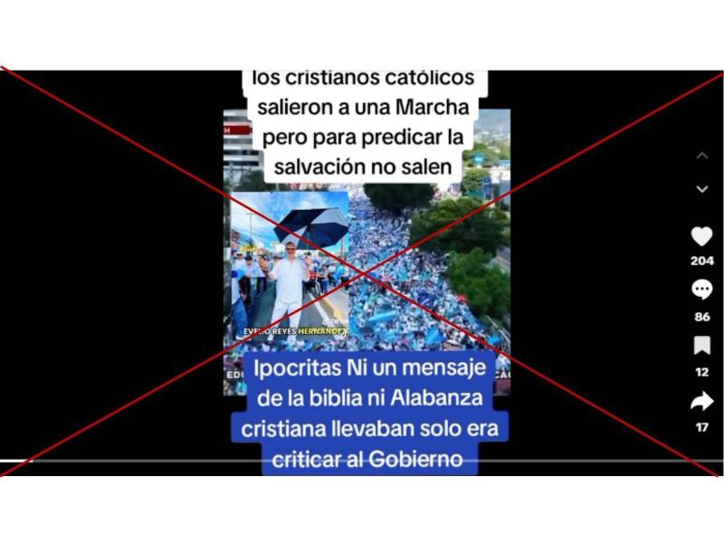 Captura de pantalla a una publicación de TikTok hecha el 18 de agosto de 2025.