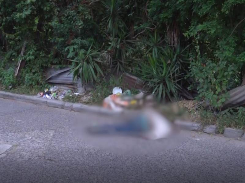 Escena donde se encontró el cuerpo sin vida del hombre.