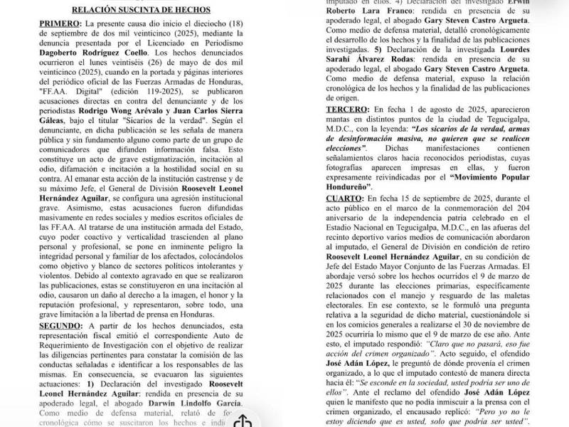 Requerimiento presentado por el MP este miércoles.