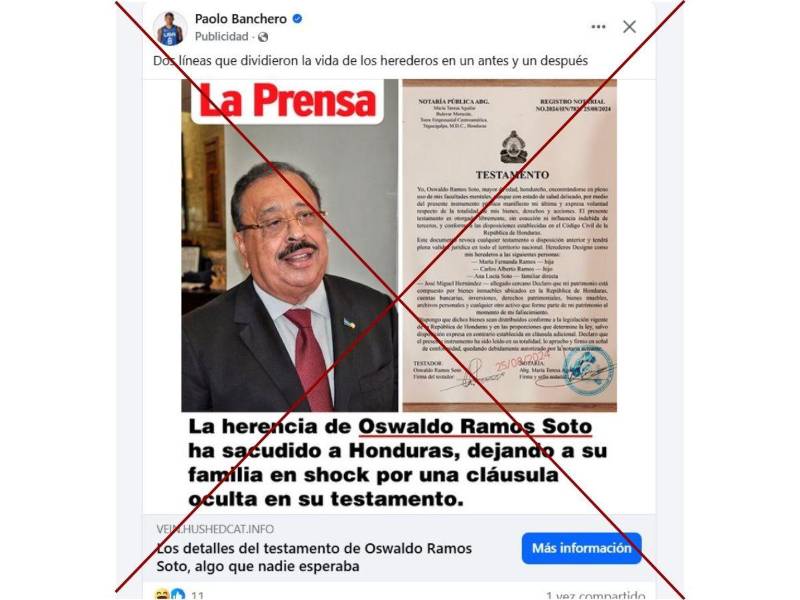Captura de pantalla a una publicación de Facebook hecha el 5 de marzo de 2026.