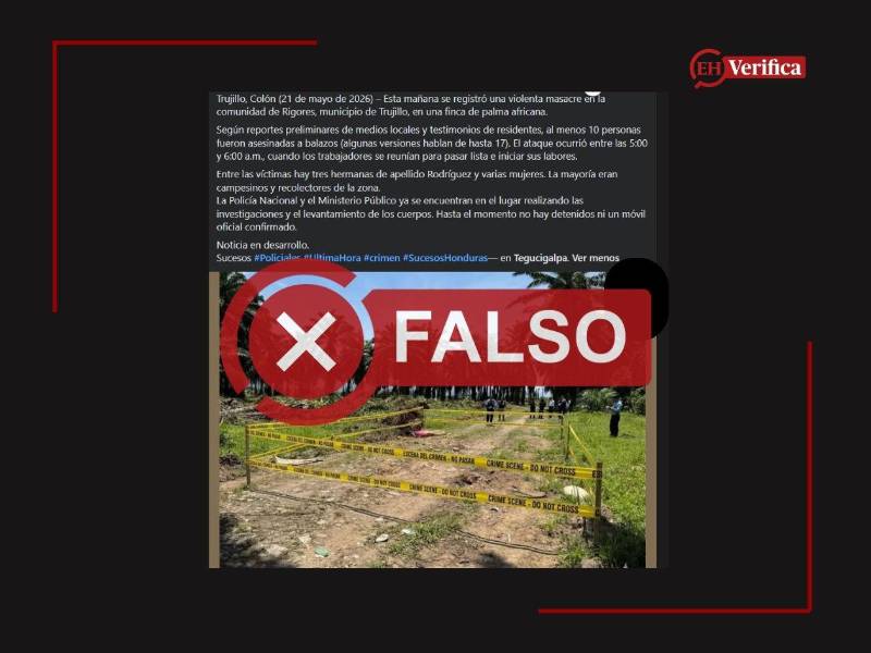 Captura de pantalla a una publicación de Facebook hecha el 22 de mayo de 2026, adaptada a esta cartela.