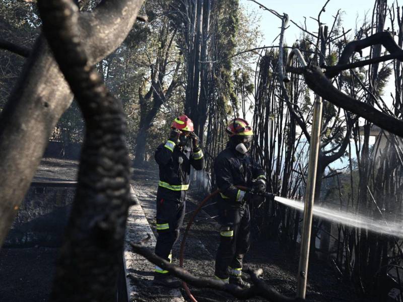 <b>EMERGENCIA.</b> Un nuevo incendio forestal en Madrid obligó el miércoles a los cuerpos de socorro a confinar la Aldea del Fresno y el municipio próximo de Villamantilla, informó la Unidad Militar de Emergencias (UME).