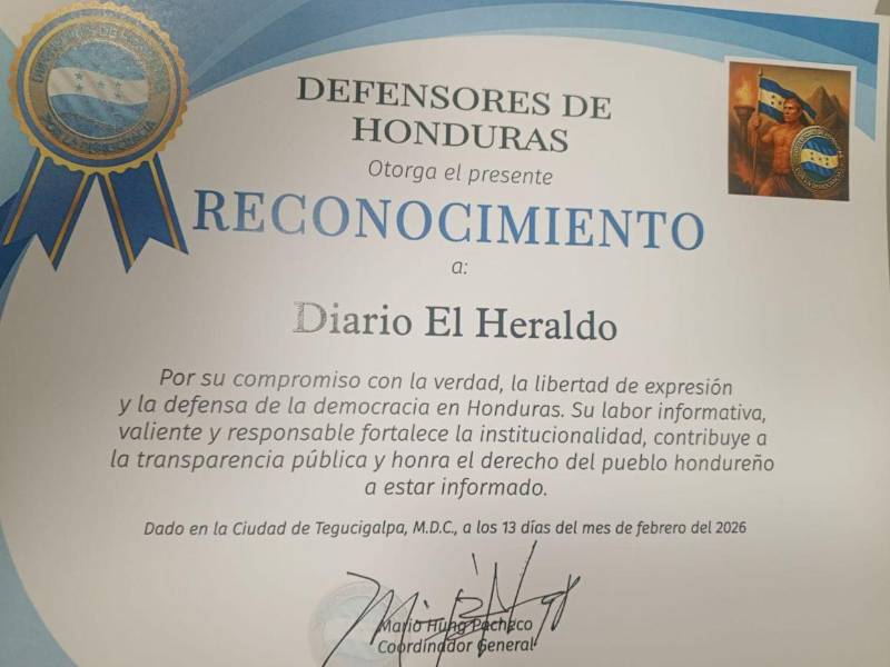 El reconocimiento que recibió EL HERALDO por su labor periodística.