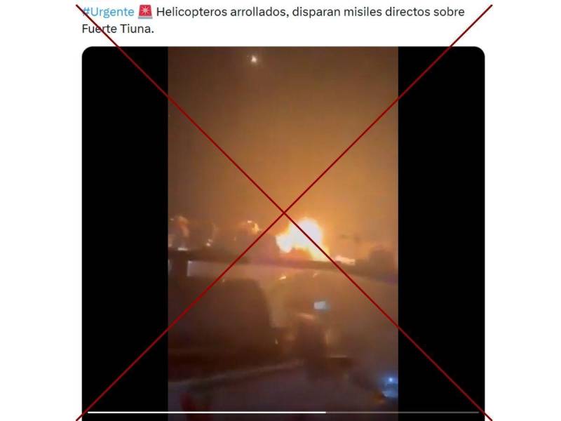 Captura de pantalla a una publicación de X hecha el 3 de enero de 2026.