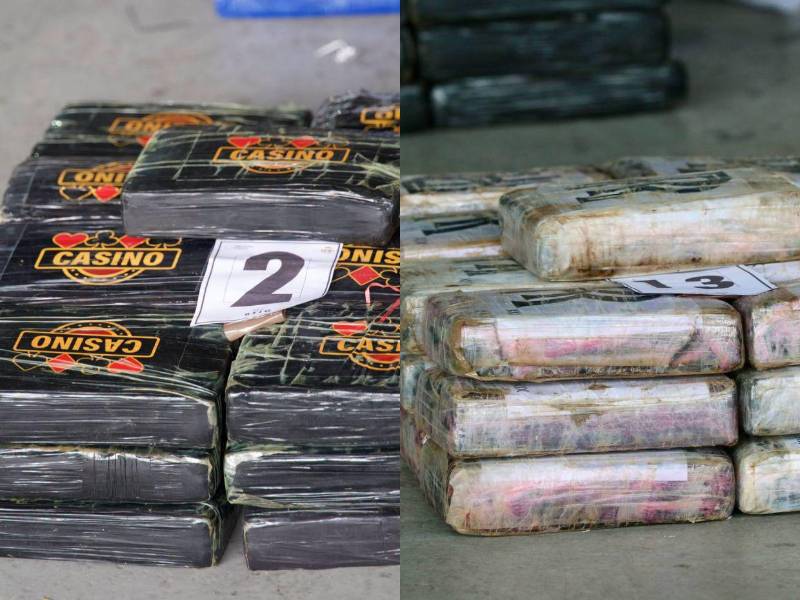 Con empaque rotulados con nombres de NASA, CASINO y R, las autoridades de Honduras trasladaron a Tegucigalpa los 899 kilos de cocaína incautados la víspera en el Caribe a una embarcación pesquera, informó el portavoz de la Agencia Técnica de Investigación Criminal (ATIC), Jorge Galindo.