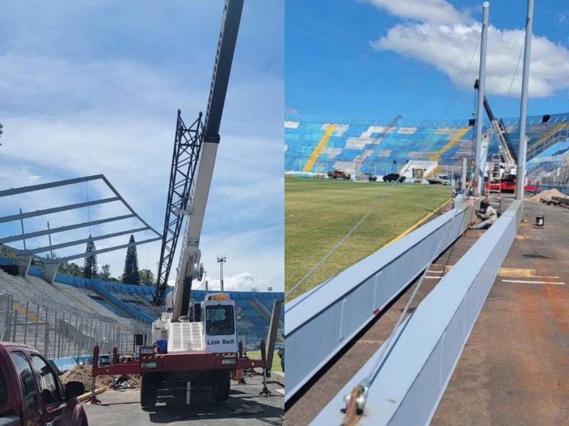 El estadio Nacional de Tegucigalpa sigue recibiendo mejoras en el tendido de populares, la cual ahora toda el área será techada.