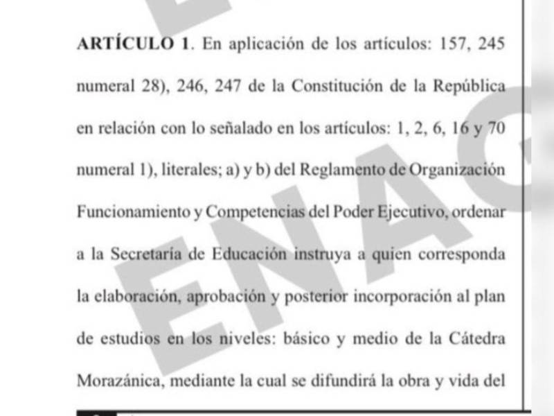 Captura de pantalla al artículo 1 del PCM 14-2025